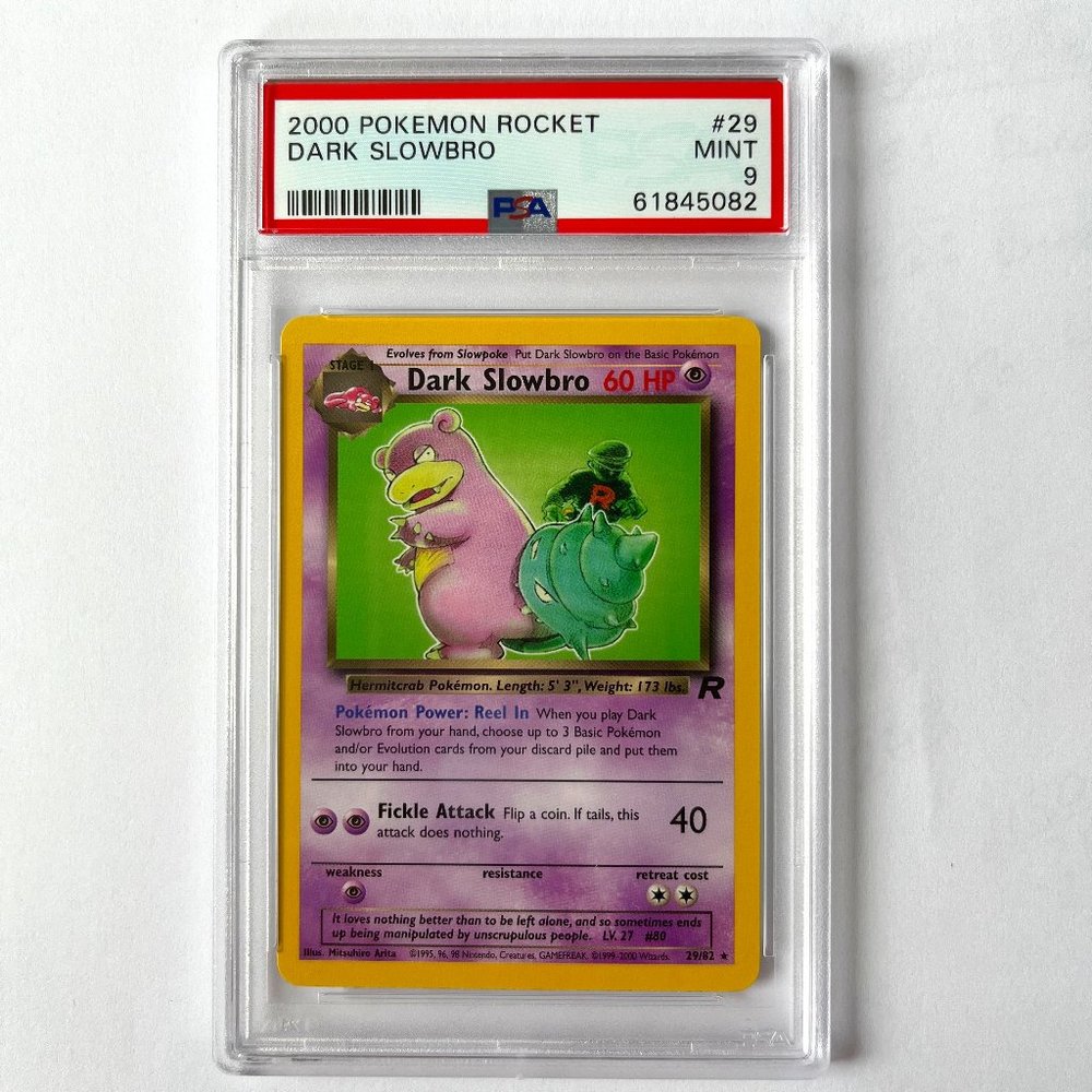 PSA 9 Dark Slowbro Mint 29 Team Rocket Unlimited Non Holo Rare Pokémon 61845082